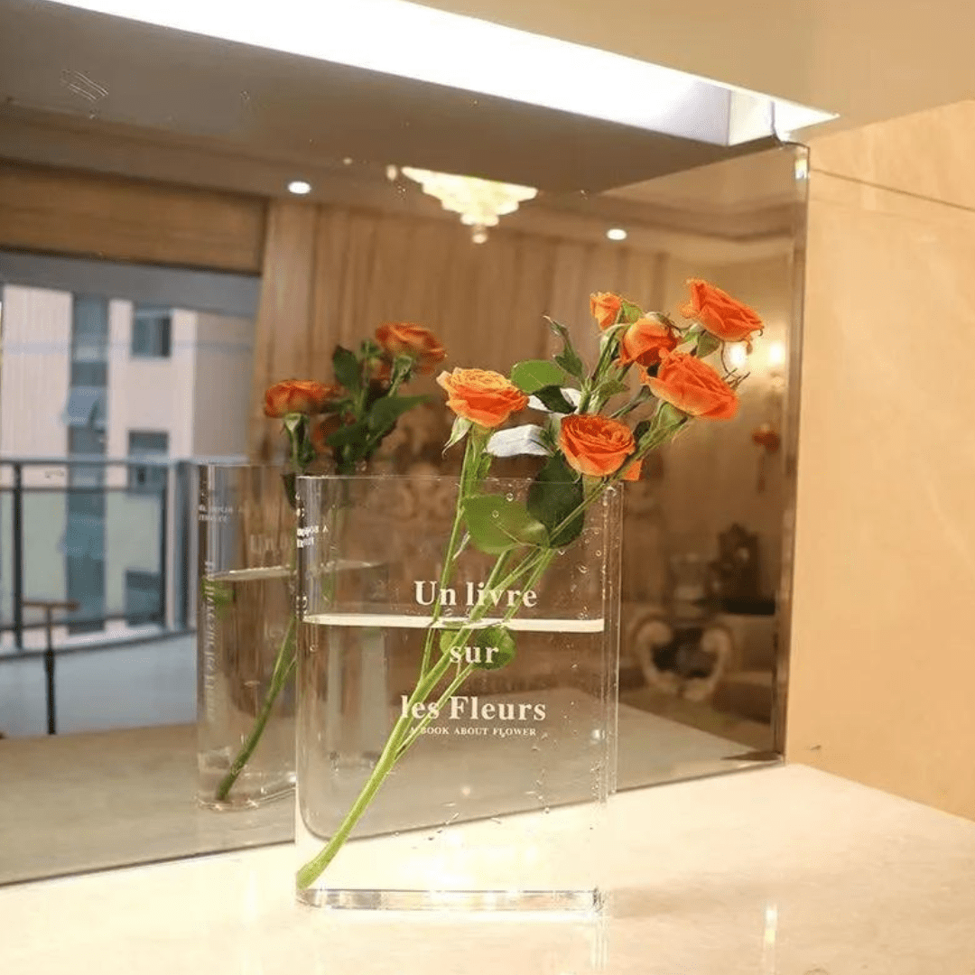 Vase Artistique Livre Transparent